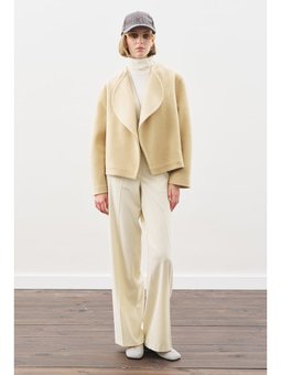 Yünlü Kısa Ceket Kum