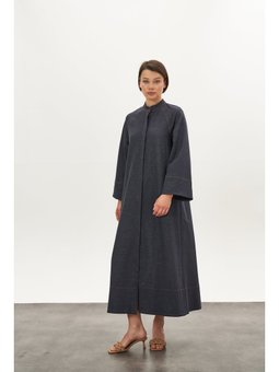 Ferace Denim Koyu Mavi Elbise