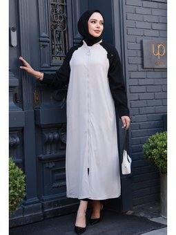 Blok Renkli Bej Hırka 15200bej