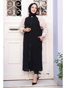 Blok Renkli Siyah Hırka 15200s