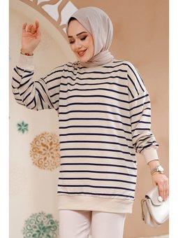Çizgili Lacivert Tunik 30175l