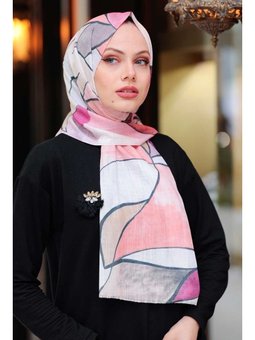 Desenli Kiremit Şal 5214krmt