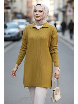 Fitilli Yağ Yeşil Tuniki Triko Tunik 65903yy