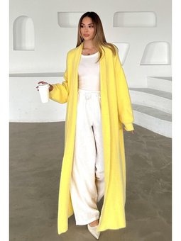 Uzun Salaş Triko Sarı Hırka