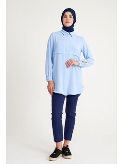 2241_cepli Uzun Kol Tunik Gömlek