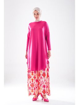 2272_ Etnik Desenli Cepli Pamuk Dokuma – Rahat Kesim Uzun Pantolon Etek