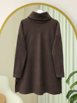 Balıkçı Yaka Yırtmaçlı Selanik Toprak Tunik