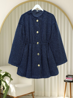 İçi Astarlı Beli Büzgülü Kürklü Laci Ceket