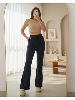 İspanyol Paça Bağcık Detaylı Laci Kot Pantolon