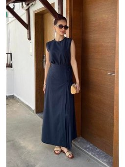 Keten Lacivert Etek