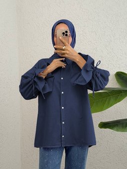 Kolu Büzgülü Arkası Piliseli Laci Gömlek