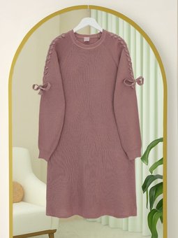 Omuzu Saç Örgülü Salaş Triko G.kurusu Tunik