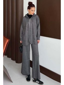 Simli Triko Gri Takım