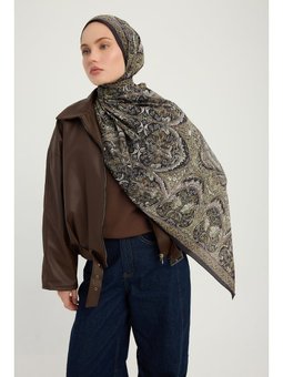Ebedi Saraylar Vizon Vierra Desenli Viskon 70x190 Cm Şal