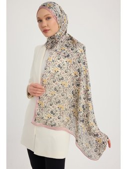 Etnik Bahar Pudra Aurora Desenli Janjan 70x190 Cm Şal