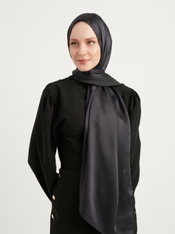 Janjanlı Krinkıl Koyu Füme Şal