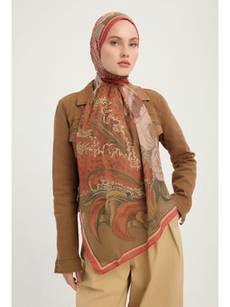 Mercan Bahçesi Bordo Efilia Desenli 70x190 Cm Şal