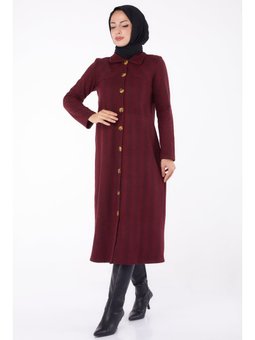 Düğmelı Kap Bordo