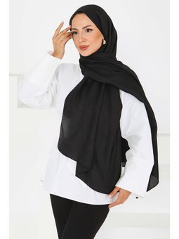 Etnik Monagram Sıyah Şal Siyah