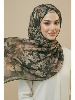 Midnight Bloom Serisi Pamuk Hakı Şal Haki