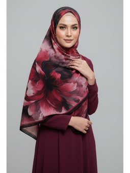 Mystic Flora Serisi Pamuk Şal Bordo