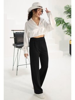 Palazzo Sıyah Pantolon Siyah