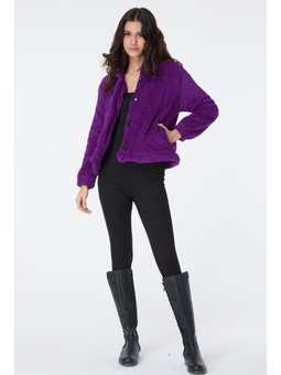 Peluş Ceket Mor