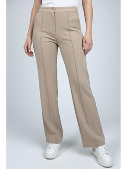 Şerit Detaylı Spor Pantolon Bej