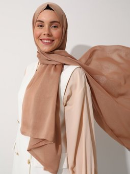 Janjan Çift Kat Bakır Renk Şal