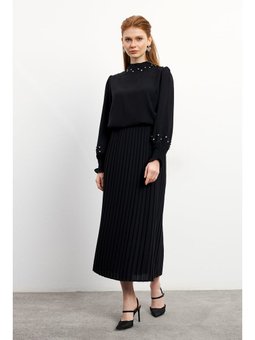 Valeria Etek Bluz Siyah Takım