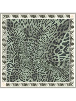 Desenli Elegante Seri Viscon Askısı İle Birlikte 100x100 Cm Çağla Eşarp Yeşil