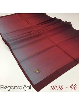 Desenli Elegante Seri Viscon Askısı İle Birlikte 75x200 Cm Bordo Şal Gri