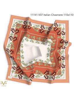 Desenli Italian Cashmere Seri Eşarp Askısı İle Birlikte Krem Taba