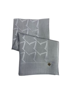 Düz Renk Jakarlı Yün Seri Askısı İle Birlikte 120x120 Cm Mavi Eşarp