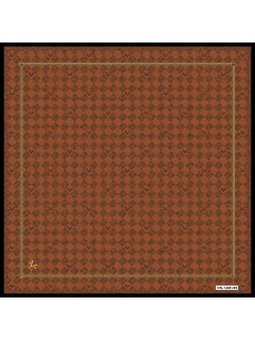 Geometrik Desen Black Seri Twill Askısı İle Birlikte 90x90 Cm Bordo Eşarp