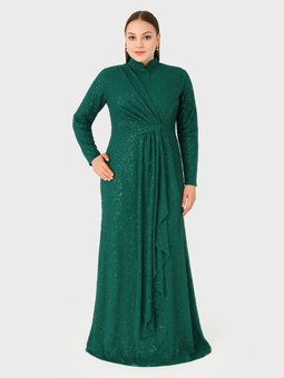 Zümrüt Yesili Abiye Elbise