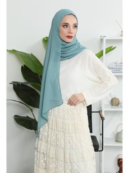 Klasik Tasarım Pratik Şifon Çağla Yeşili Şal,ps