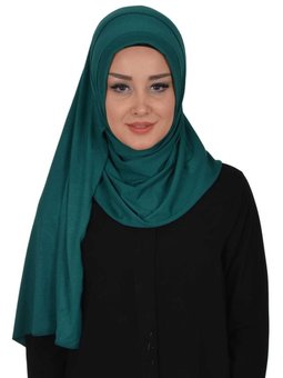 Pileli Pratik Penye Yeşil Şal,ps