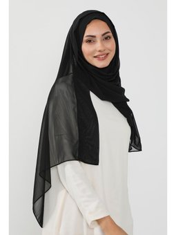 Pratik Şifon Siyah Şal,ps