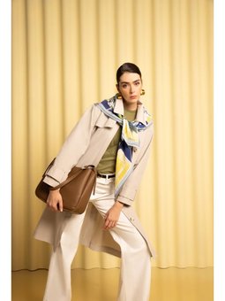 Kemerli Cepli Rüzgarlıklı Trençkot Bej