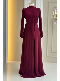 Arin Bordo Abiye Elbise