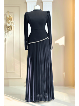 Efsun Siyah Abiye Elbise