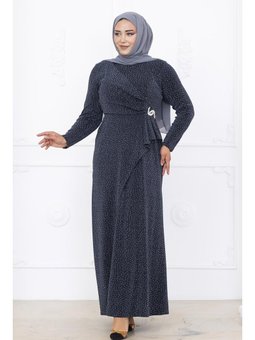 Roza Abiye Elbise Antrasit