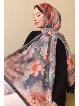 Desenli Siyah Şal