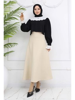 Scuba Kloş Taş Rengi Etek
