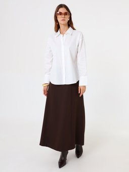 Düşük Omuz Basic Beyaz Gömlek