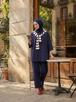 Lacivert Yarım Kollu Gömlek