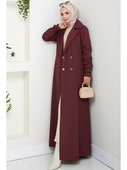 Bordo Tam Boy Su Geçirmez Trenç