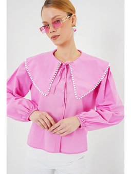 Bebe Yaka Pembe Gömlek