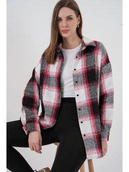 Ekose Desen Oversize Oduncu Kiremit Gömlek